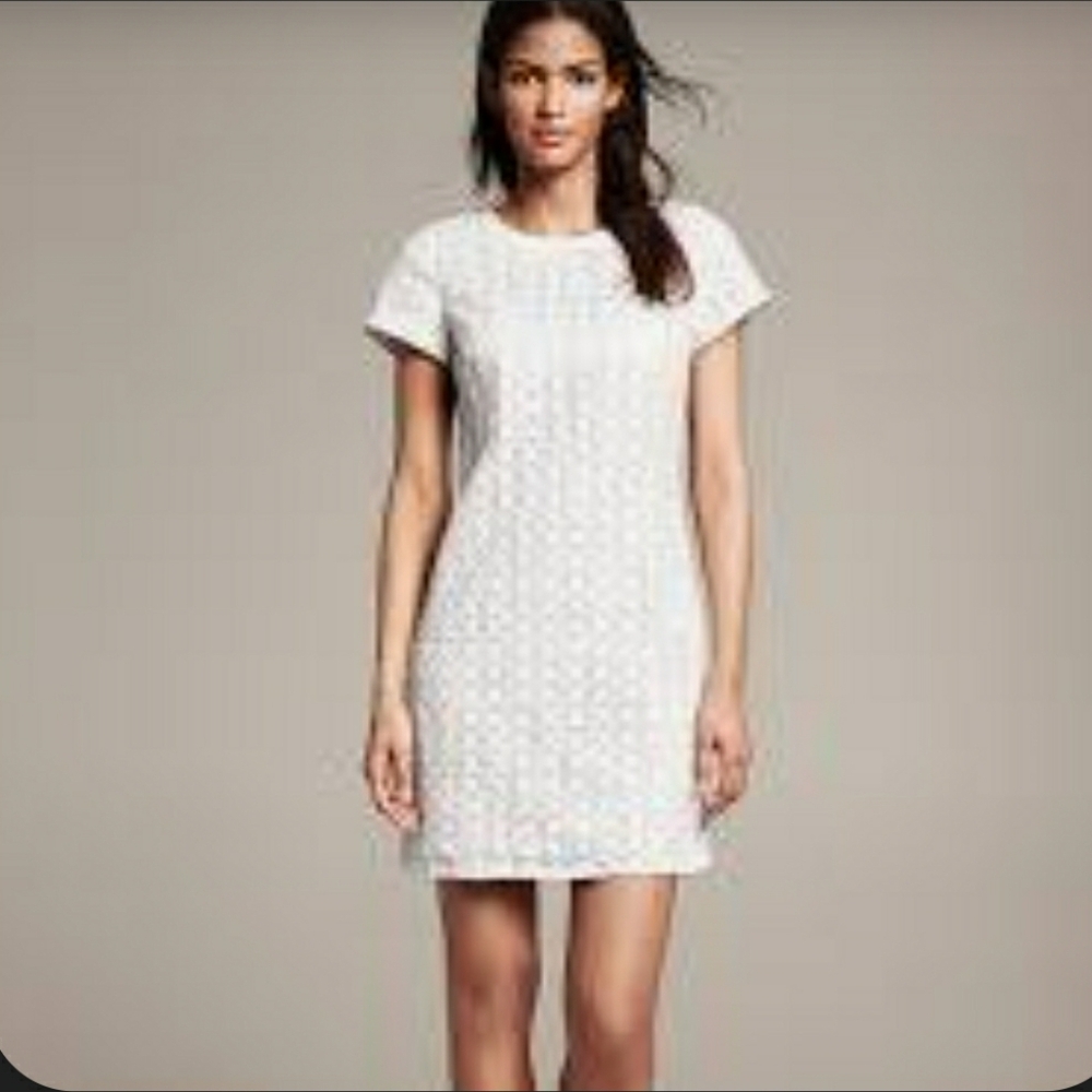 Banana republic white dress sz 8